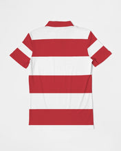 Load image into Gallery viewer, SF 2 TONE POLO - DARK RED/WHITE Men's Slim Fit Short Sleeve Polo