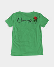 Load image into Gallery viewer, CONCRETE ROSE -LIGHT GREEN Women's V-Neck Tee