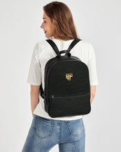 Load image into Gallery viewer, SF LEATHER BACKPACK BLACK Classic Faux Leather Backpack