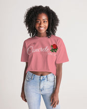 Load image into Gallery viewer, CONCRETE ROSE -PINK Women's Lounge Cropped Tee