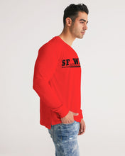 Load image into Gallery viewer, SF WEAR 5STAR - BRIGHT RED Men's All-Over Print Long Sleeve Tee