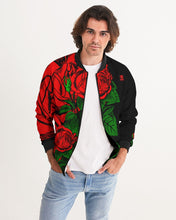 Load image into Gallery viewer, RIGHT SIDE FULLY ROSES JACKET..Black Men's Bomber Jacket