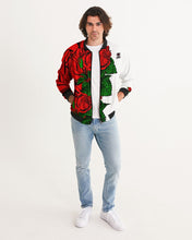 Load image into Gallery viewer, RIGHT SIDE FULLY ROSES-JACKET..white Men's Bomber Jacket