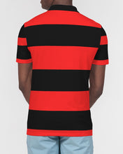 Load image into Gallery viewer, SF 2 TONE POLO - RED/BLACK Men's Slim Fit Short Sleeve Polo