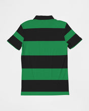 Load image into Gallery viewer, SF 2 TONE POLO - BLACK/GREEN Men's Slim Fit Short Sleeve Polo