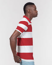 Load image into Gallery viewer, SF 2 TONE POLO - DARK RED/WHITE Men's Slim Fit Short Sleeve Polo