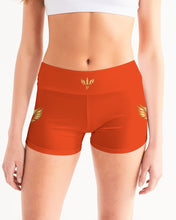 Load image into Gallery viewer, SF FLY - ORANGE Women's Mid-Rise Yoga Shorts