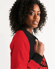 Load image into Gallery viewer, SF WEAR 1 LOGO 2 TONE FEMALE JACKET - BLACK/RED Women's Bomber Jacket