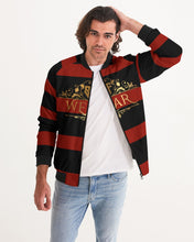 Load image into Gallery viewer, SF WEAR 2 TONE - BLACK/LIGHT BURGUNDY Men's Bomber Jacket