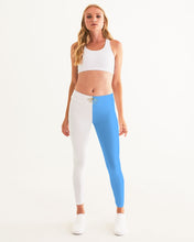 Load image into Gallery viewer, SF WEAR 2 TONE Athletic Wear Bottom - Carolina blue/White Women's Yoga Pants