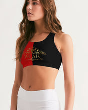 Load image into Gallery viewer, SF WEAR 2 TONE Athletic Wear Top - Red/Black Women's Seamless Sports Bra