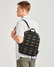 Load image into Gallery viewer, STEADY FLAME LEATHER BACKPACK - BLACK Classic Faux Leather Backpack