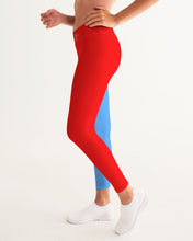 Load image into Gallery viewer, SF WEAR 2 TONE Athletic Wear Top - Red/Carolina Blue Women's Yoga Pants