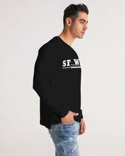Load image into Gallery viewer, SF WEAR 5STAR LONGSLEEVE - PITCH BLACK/WHITE Men's All-Over Print Long Sleeve Tee