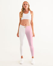 Load image into Gallery viewer, SF WEAR 2 TONE Athletic Wear Top -pink/white Women's Yoga Pants