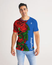 Load image into Gallery viewer, RIGHTSIDE FULLY ROSES - BLUE/BLUE Men's Tee