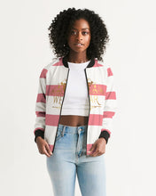 Load image into Gallery viewer, TWO TONE - PINK/WHITE Women's Bomber Jacket