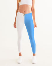 Load image into Gallery viewer, SF WEAR 2 TONE Athletic Wear Bottom - Carolina blue/White Women's Yoga Pants