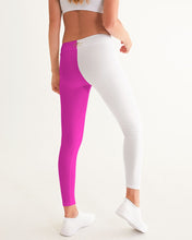 Load image into Gallery viewer, SF WEAR 2 TONE Athletic Wear Bottom - Hot Pink/White Women's Yoga Pants