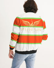 Load image into Gallery viewer, MJ1-2.0 (STEADY FLAME 3 TONE )- ORANGE/WHITE/SHOCKING GREEN Men's Bomber Jacket