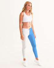 Load image into Gallery viewer, SF WEAR 2 TONE Athletic Wear Bottom - Carolina blue/White Women's Yoga Pants