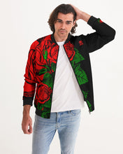 Load image into Gallery viewer, RIGHT SIDE FULLY ROSES JACKET..Black Men's Bomber Jacket