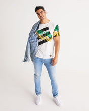 Load image into Gallery viewer, STEADY FLAME 3 STRIPE - WHITE Men's Tee