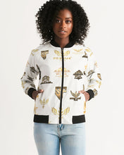 Load image into Gallery viewer, FULLY LOGO FEMALE JACKET - WHITE Women's Bomber Jacket