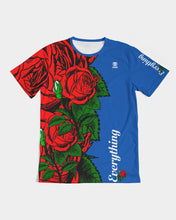 Load image into Gallery viewer, RIGHTSIDE FULLY ROSES - BLUE/BLUE Men's Tee