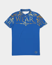 Load image into Gallery viewer, SF WEAR POLO UPPER GOLD-DARK BLUE Men's Slim Fit Short Sleeve Polo