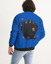 Load image into Gallery viewer, LIFE A GAMBLE let play - BLUE JACKET Men's Bomber Jacket