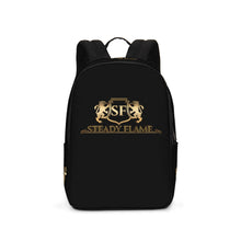 Load image into Gallery viewer, STEADY FLAME COAT OF ARMS BACKPACK - BLACK Large Backpack