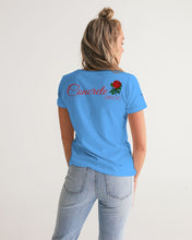 Load image into Gallery viewer, CONCRETE ROSE - BABY BLUE Women's V-Neck Tee