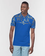 Load image into Gallery viewer, SF WEAR POLO UPPER GOLD-DARK BLUE Men's Slim Fit Short Sleeve Polo