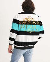 Load image into Gallery viewer, GRIFFEY (SF WEAR 3 TONE) - WHITE/TURQUOISE/BLACK Men's Bomber Jacket