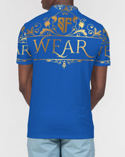 Load image into Gallery viewer, SF WEAR POLO UPPER GOLD-DARK BLUE Men's Slim Fit Short Sleeve Polo