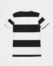 Load image into Gallery viewer, SF 2 TONE POLO - BLACK/WHITE Men's Slim Fit Short Sleeve Polo