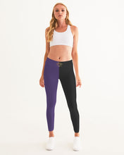 Load image into Gallery viewer, SF WEAR 2 TONE Athletic Wear Top - black/purple Women's Yoga Pants