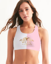 Load image into Gallery viewer, SF WEAR 2 TONE Athletic Wear Top -pink/white Women's Seamless Sports Bra