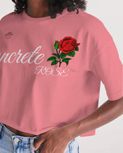 Load image into Gallery viewer, CONCRETE ROSE -PINK Women's Lounge Cropped Tee