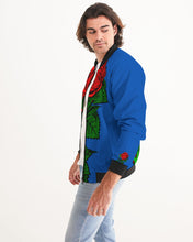 Load image into Gallery viewer, RIGHT SIDE FULLY ROSES JACKET..Blue Men's Bomber Jacket