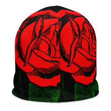 Load image into Gallery viewer, BLACK ROSE BEANIE
