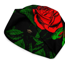 Load image into Gallery viewer, BLACK ROSE BEANIE