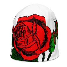 Load image into Gallery viewer, WHITE ROSE BEANIE
