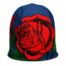 Load image into Gallery viewer, BLUE ROSE BEANIE