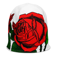Load image into Gallery viewer, WHITE ROSE BEANIE
