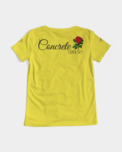 Load image into Gallery viewer, CONCRETE ROSE - YELLOW Women's V-Neck Tee
