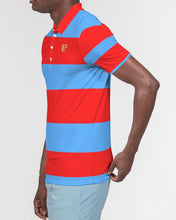 Load image into Gallery viewer, SF 2 TONE POLO - SKY BLUE/RED Men's Slim Fit Short Sleeve Polo