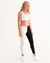 Load image into Gallery viewer, SF WEAR 2 TONE Athletic Wear Top - Black/white Women's Yoga Pants