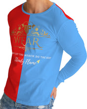 Load image into Gallery viewer, SF WEAR LONGSLEEVE - RED/SKY BLUE Men's Long Sleeve Tee